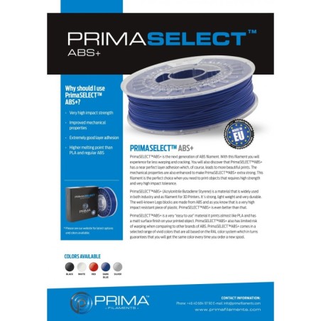 PrimaSelect ABS+ - 1.75mm - 750 g - Black