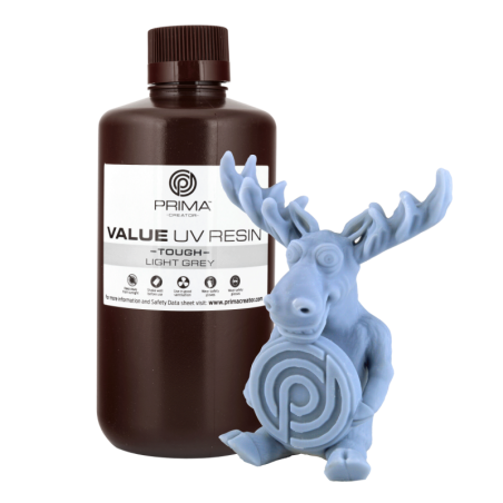 PrimaCreator Value Tough UV Resin (ABS Like) - 1000 ml - Light Grey
