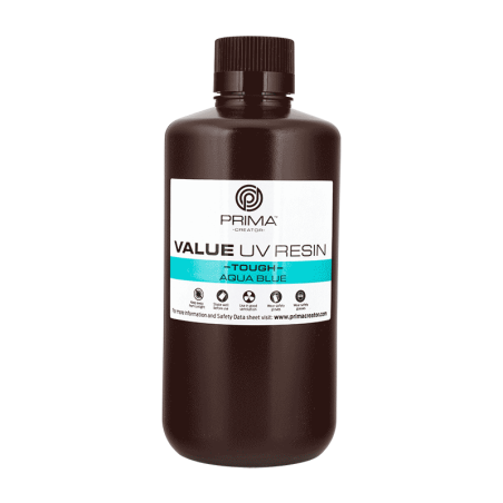 PrimaCreator Value Tough UV Resin (ABS Like) - 1000 ml - Aqua Blue