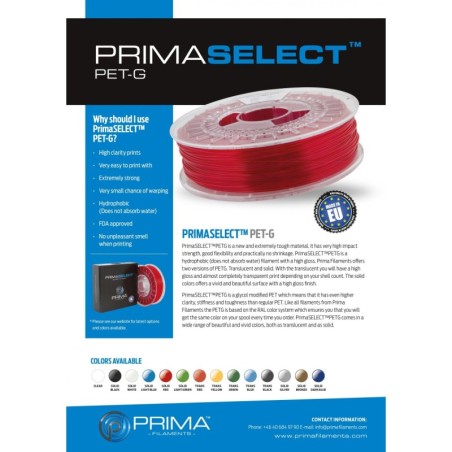 PrimaSelect PETG - 1.75mm - 750 g - Clear