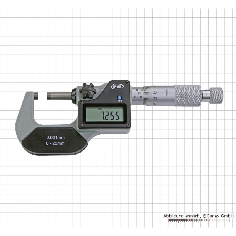 Digitālais mikrometrs, 0 - 25 mm - tikai displejs mm