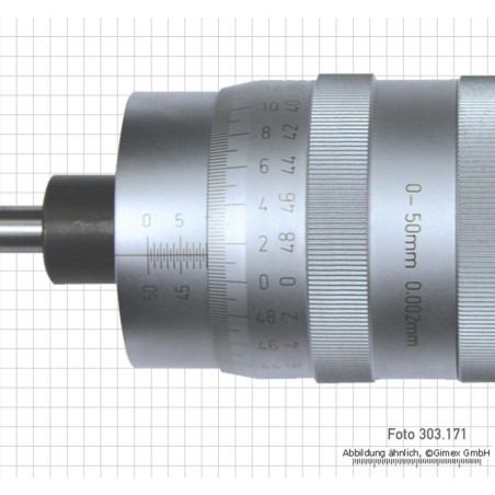 Iebūvēti mikrometri, 25 mm, ar smalku rādījumu