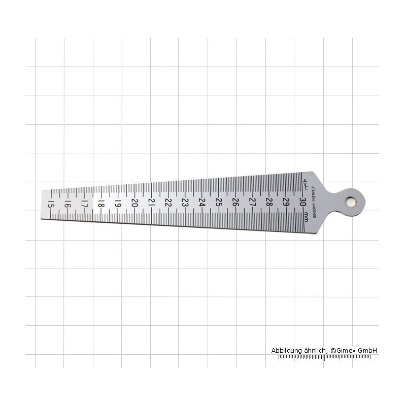 Tērauda mērķīlis, 15 - 30 mm, rādījums 0,1 mm