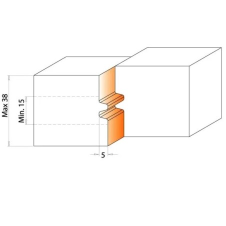 CMT Profilnazis frēzei for C694009 - Pair of Knives 40x18x2 mm