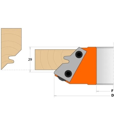 CMT Profilnazis frēzei for C694011 - Pair of Knives 43x23x2 mm