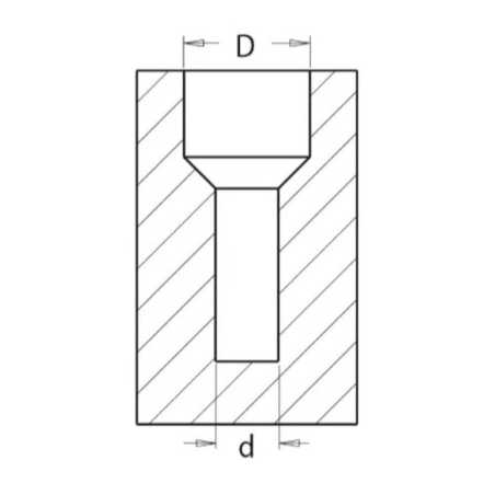 Drill Bits with Countersink and Backstop - 45° D12 d4 S8