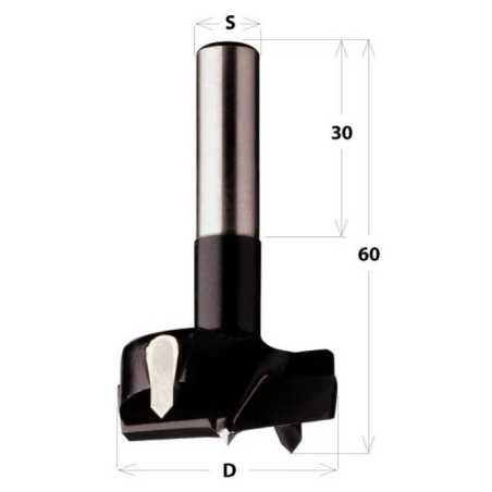 C392 Boring Bit HW for Routers - D20 L60 S-8