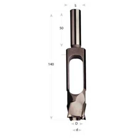 Plug Cutter - D18 d8 L140 S-13x50 Z4 R