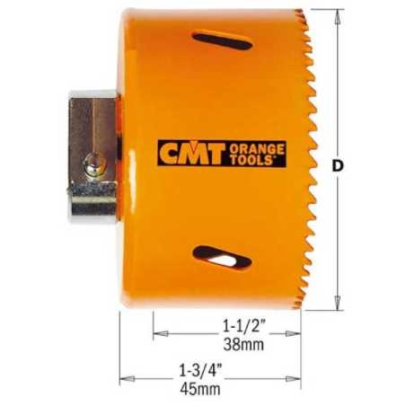 C551 FASTX4 Bi-Metal Plus Hole Saw - D20x38 L45