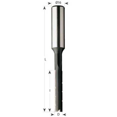 Slot Mortising Bit with Chipbreaker - D6x50 L105 S-16x50 RH