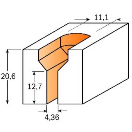 CMT C913 Countersink Bit TCT - D11,1x20,6 d4,36x12,7 S-8 mm HW