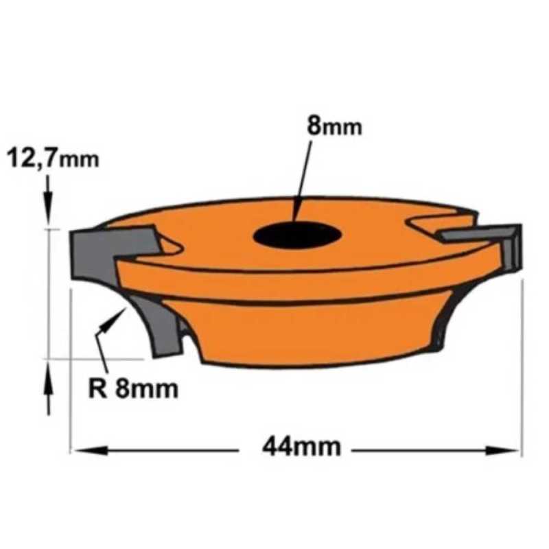 CMT C822 Slot Cutter Radius - D33X12,7 R8 F8