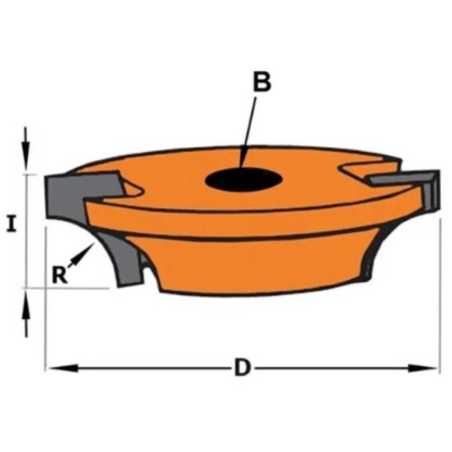 CMT C822 Slot Cutter Radius - D33X12,7 R8 F8