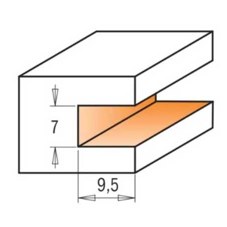 CMT C823.371 Slot Cutter for STRIPLOX Mini - D47,6x7 H9,5 L65 S-6,35 HW