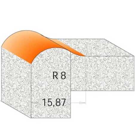 Profile Bit for CORIAN - D25,4 I22,2 R8 B15,87 S-12