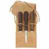 Inlay and Carving Knives, 3-Piece Set with Pouch