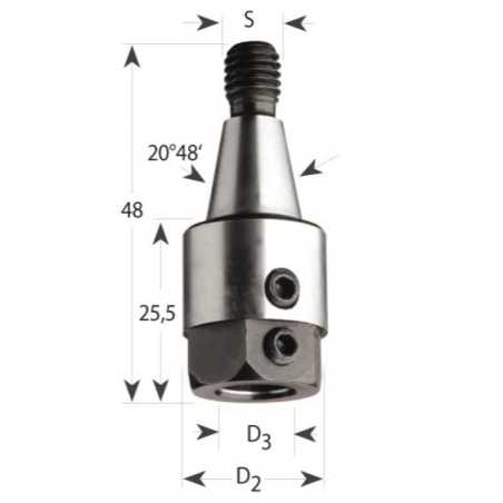 for Drill S8, D16x28,3x46 M8 RH