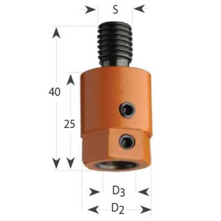 for Drill S10, D19,5x25x40 M8 LH