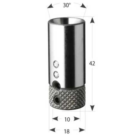 Quick Change Adaptor 360 Vitap, for Dowel Drills S10, D18x42 30° RH-LH
