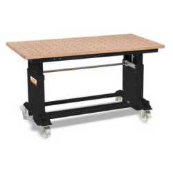 Work and assembly table with beech multiplex perforated...