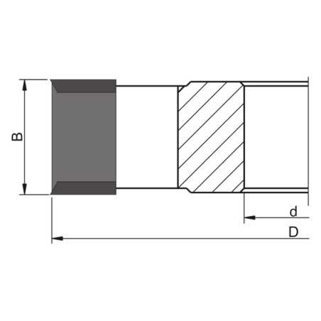 Taisnā frēzgalva ar atgriezējnažiem 60 mm, D120, d30, Z2, N2+2 HM