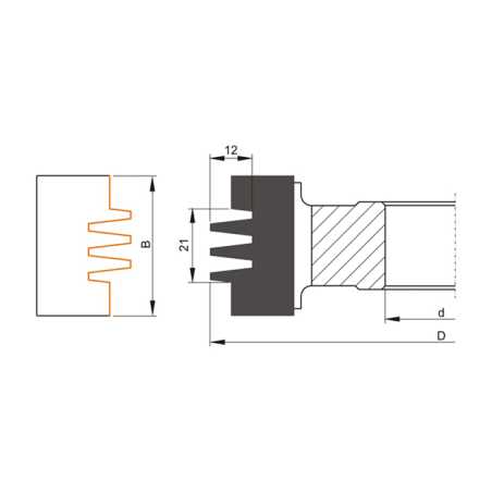 Saaudzēšanas frēzgalva CL601 D140 d40 60mm Z4 HSS