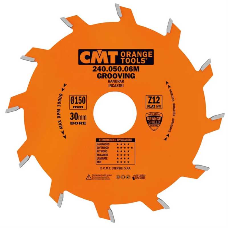 CMT Orange Industrial Grooving Saw Blade - D150x2 d35 Z12 HW